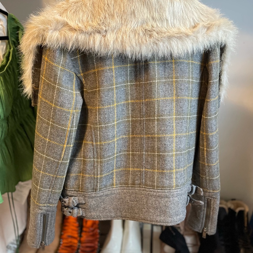 Plaid Cropped Jacket - image 2